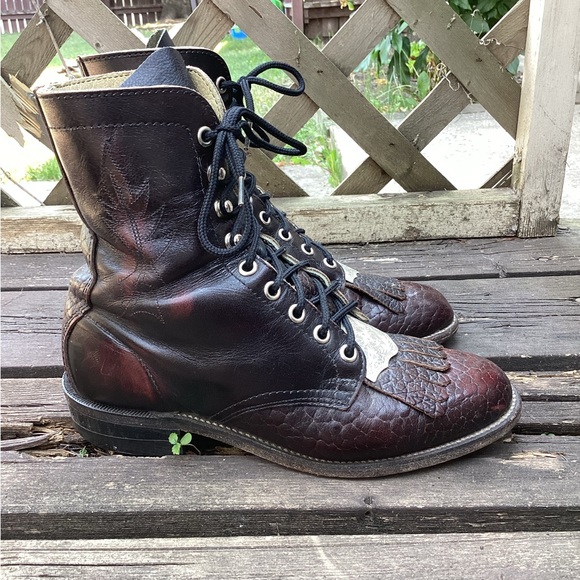 Vintage Leather Roper Boots | Size 6 1/2 | Cowboy & Western Boots - Picture 7 of 10